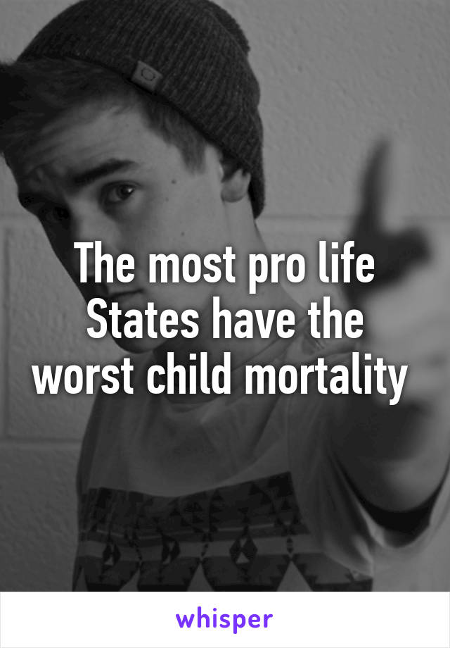 The most pro life States have the worst child mortality 