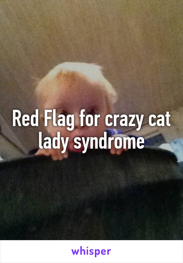 Red Flag for crazy cat lady syndrome