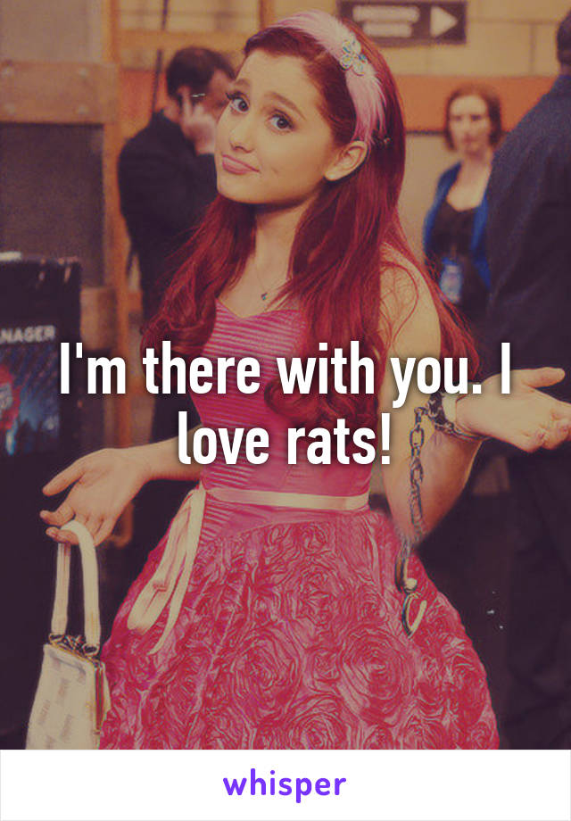 I'm there with you. I love rats!