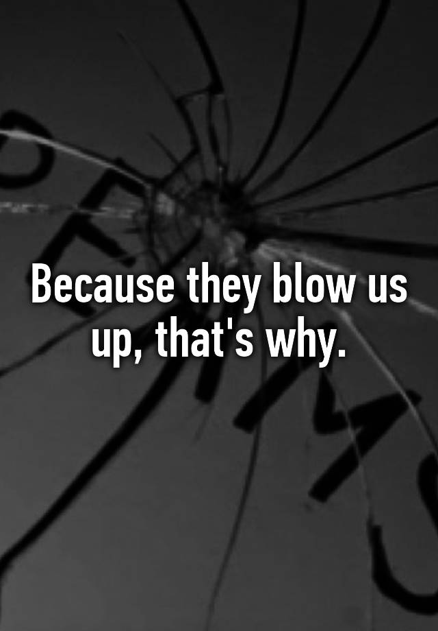 because-they-blow-us-up-that-s-why