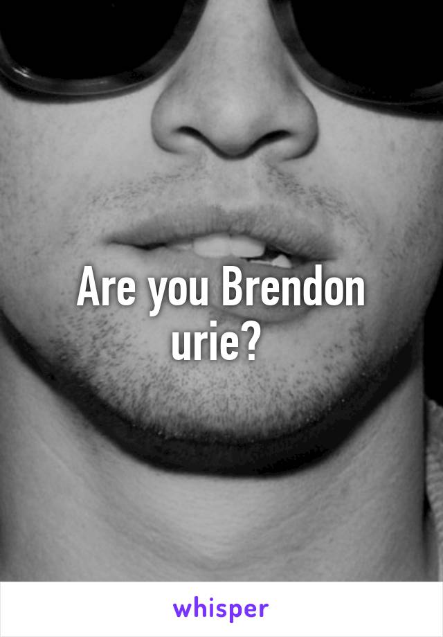 Are you Brendon urie? 