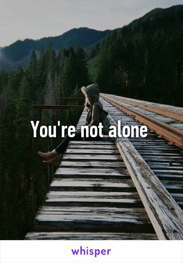 You're not alone 