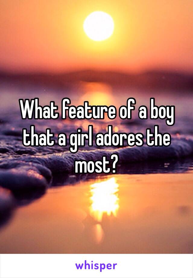 What feature of a boy that a girl adores the most?