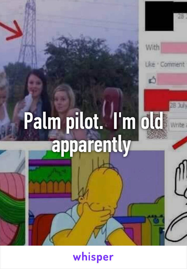 Palm pilot.  I'm old apparently 