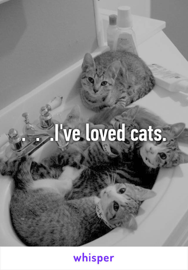 .  .  .I've loved cats.