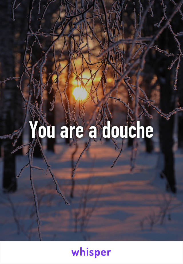 You are a douche