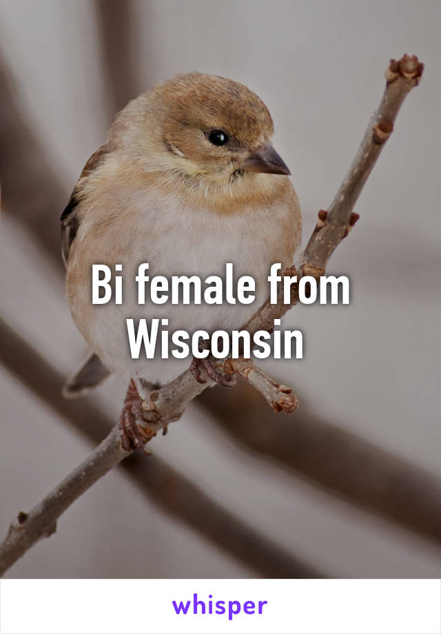 Bi female from Wisconsin 