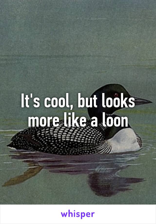 It's cool, but looks more like a loon