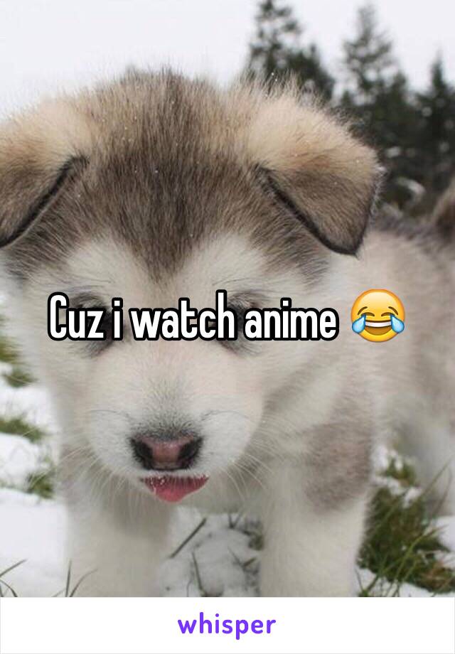 Cuz i watch anime 😂