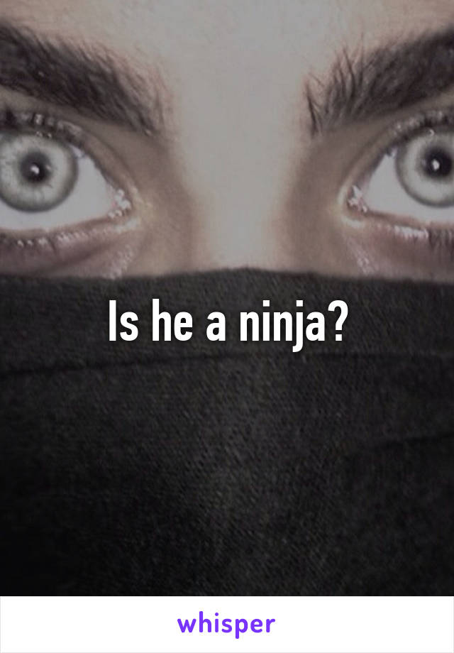 Is he a ninja?