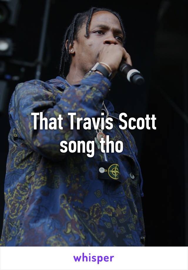 That Travis Scott song tho 