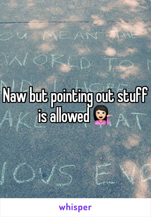 Naw but pointing out stuff is allowed 💁🏻