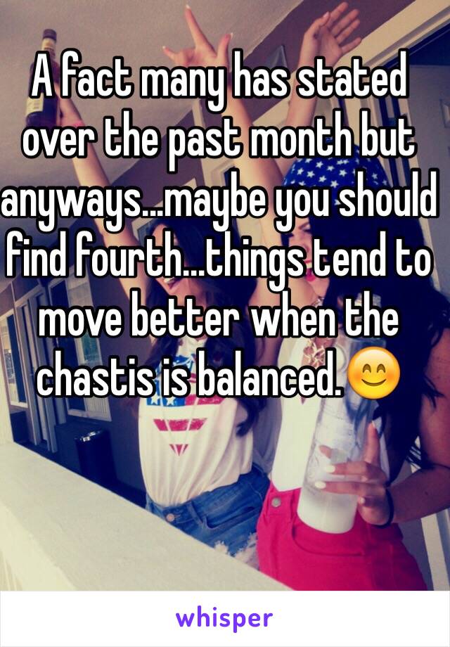 A fact many has stated over the past month but anyways...maybe you should find fourth...things tend to move better when the chastis is balanced.😊