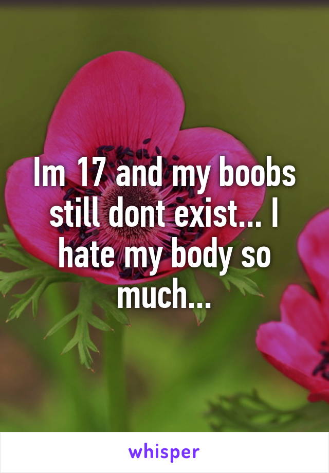 Im 17 and my boobs still dont exist... I hate my body so much...