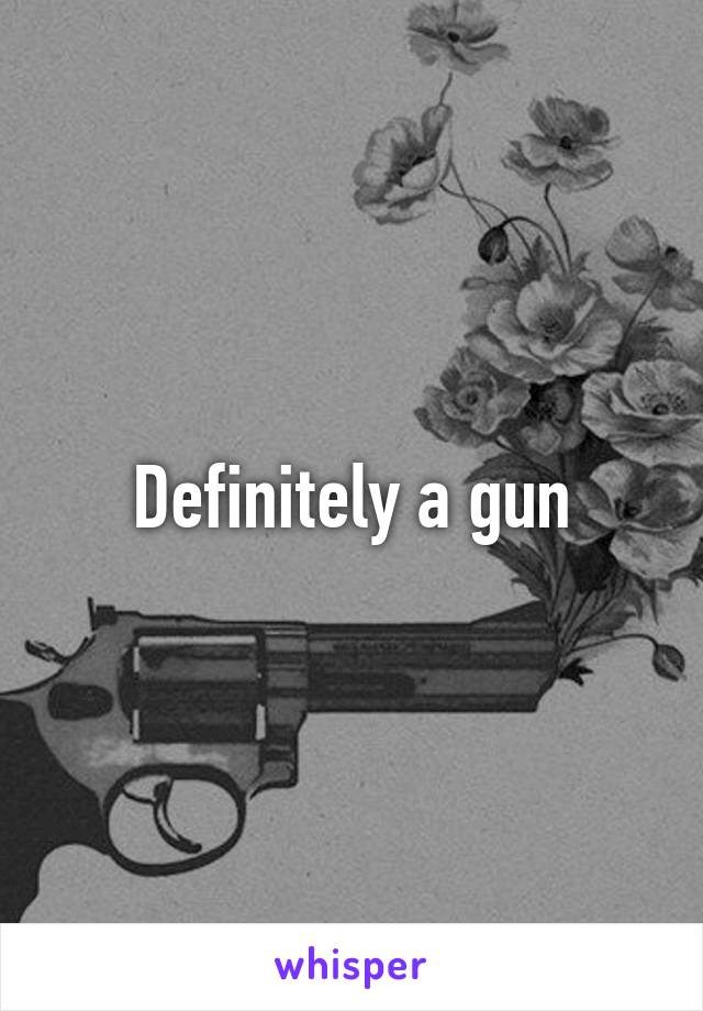 Definitely a gun