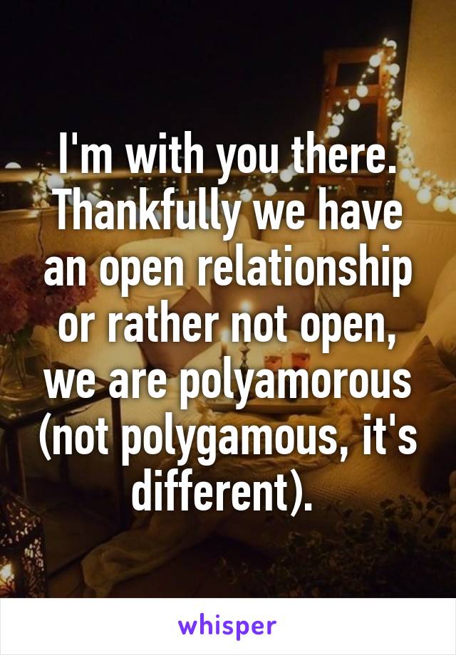 I'm with you there. Thankfully we have an open relationship or rather not open, we are polyamorous (not polygamous, it's different). 