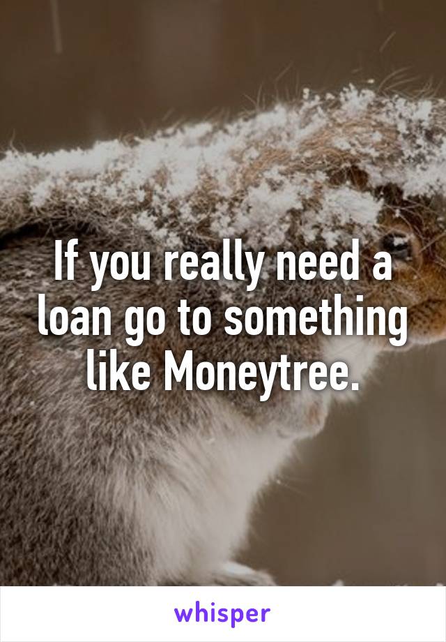 If you really need a loan go to something like Moneytree.