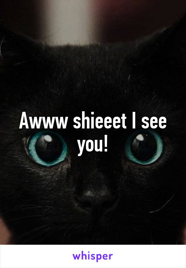 Awww shieeet I see you!