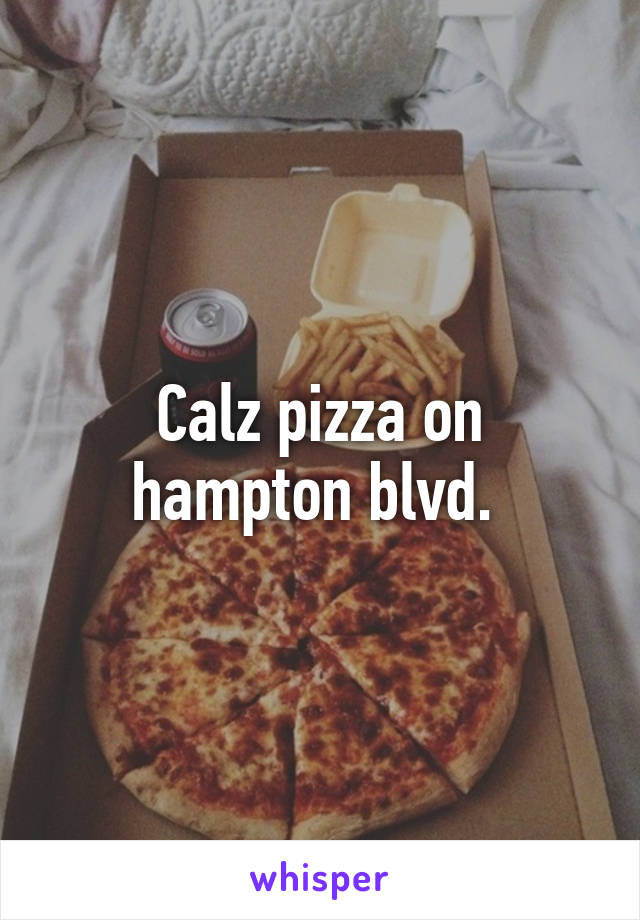Calz pizza on hampton blvd. 