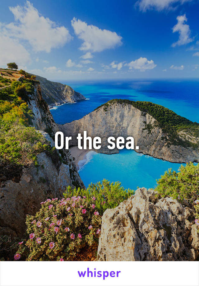 Or the sea. 