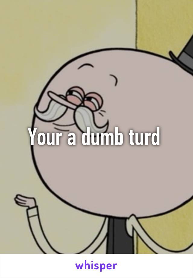 Your a dumb turd 