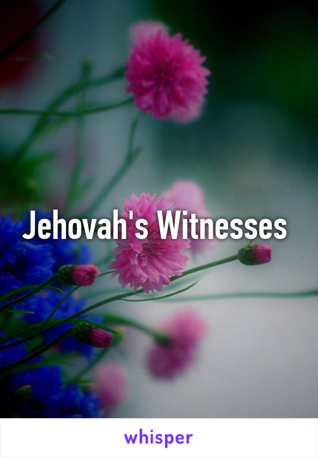 Jehovah's Witnesses 