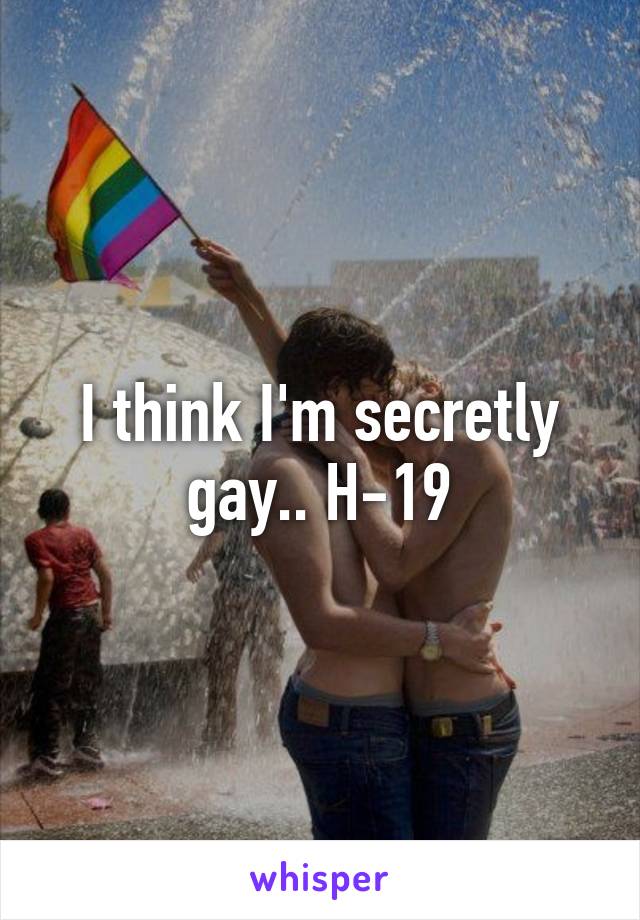 I think I'm secretly gay.. H-19