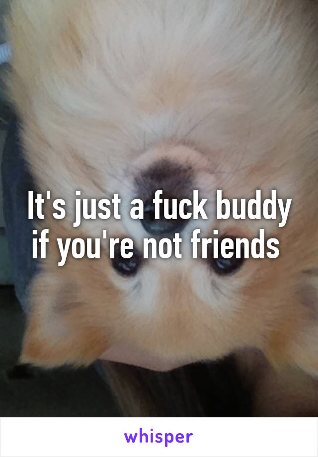 It's just a fuck buddy if you're not friends 