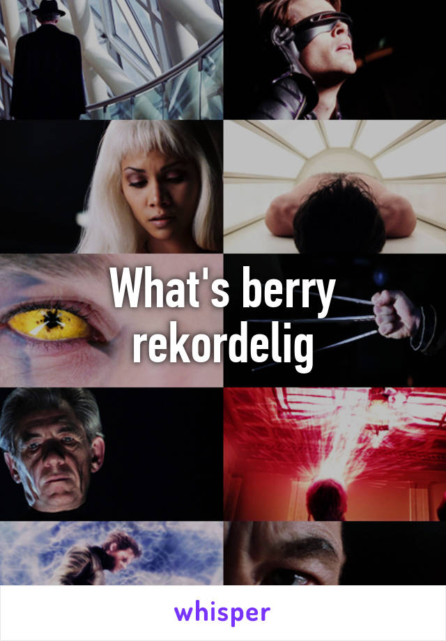 What's berry rekordelig