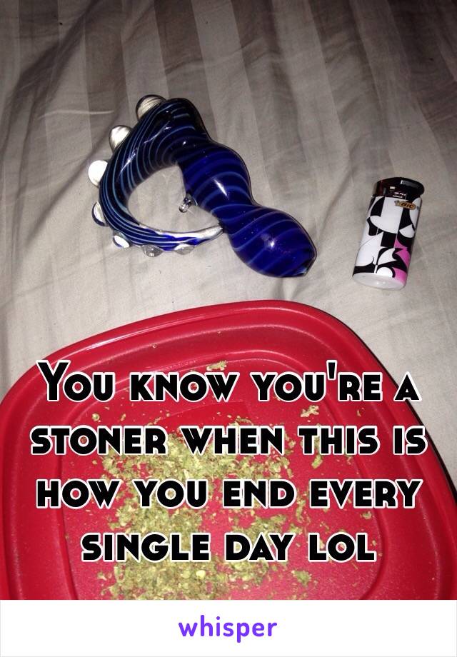 You know you're a stoner when this is how you end every single day lol