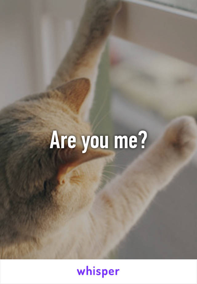 Are you me?