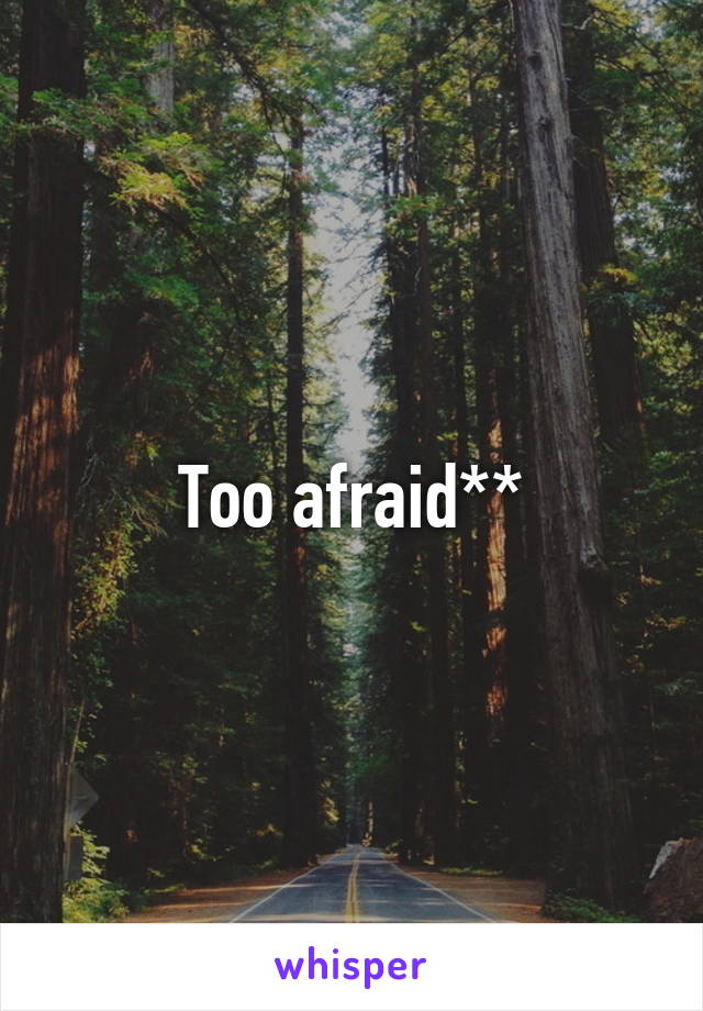 Too afraid**