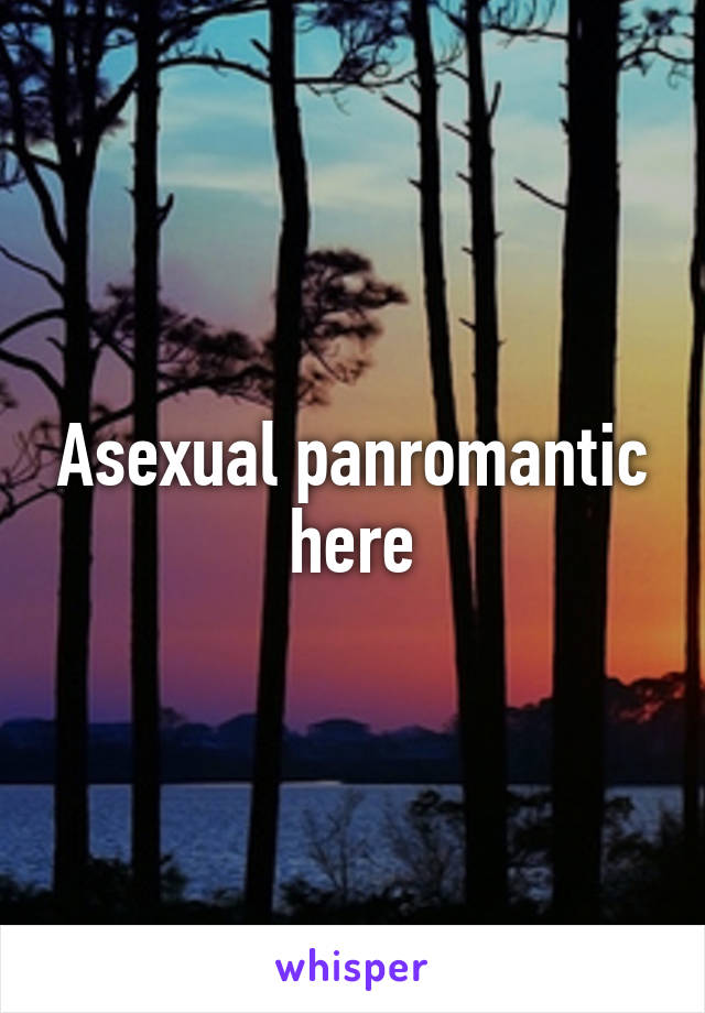 Asexual panromantic here