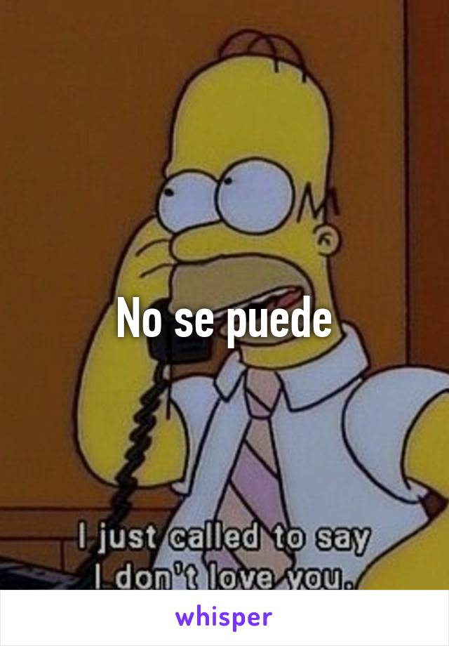 No se puede