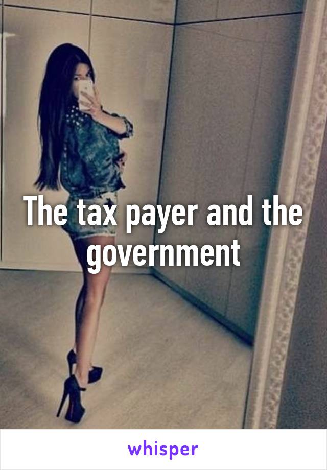 The tax payer and the government