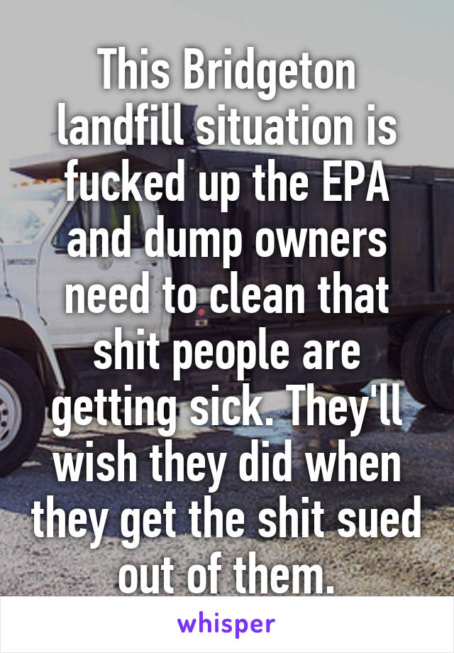 This Bridgeton landfill situation is fucked up the EPA and dump owners need to clean that shit people are getting sick. They'll wish they did when they get the shit sued out of them.