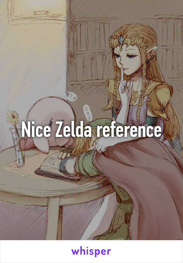 Nice Zelda reference