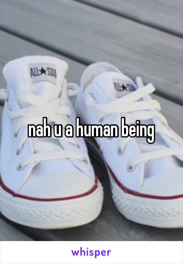 nah u a human being