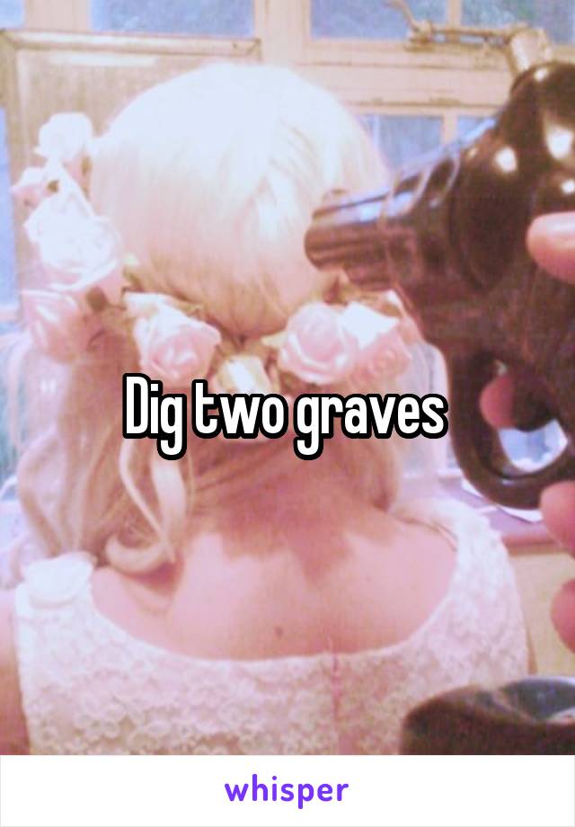 Dig two graves 