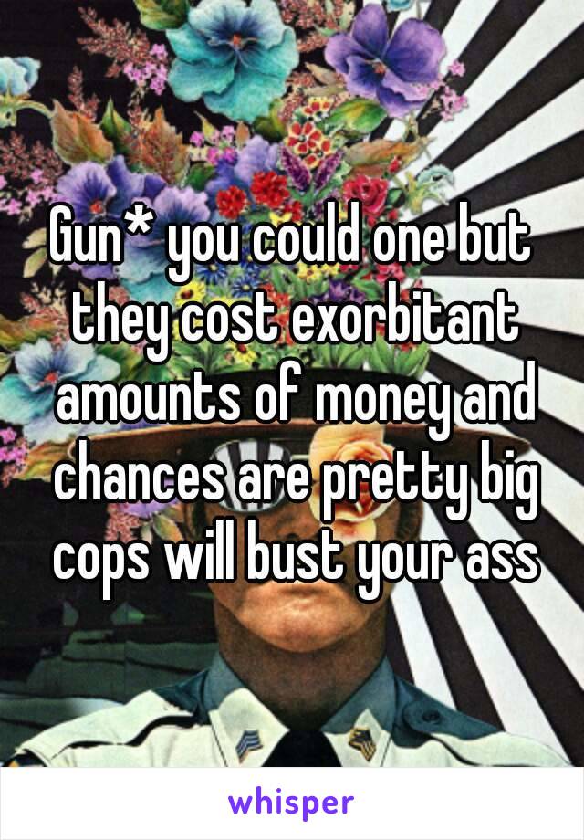 Gun* you could one but they cost exorbitant amounts of money and chances are pretty big cops will bust your ass