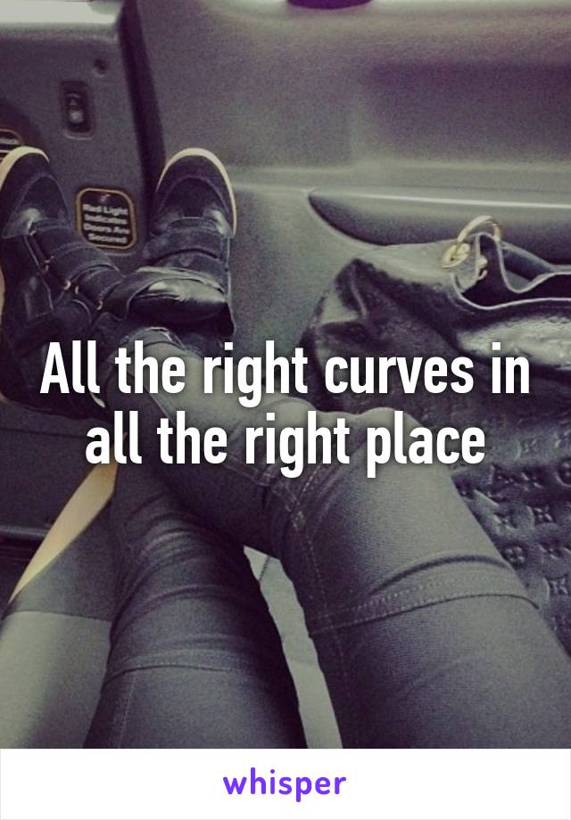 All the right curves in all the right place