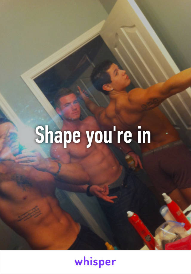 Shape you're in 