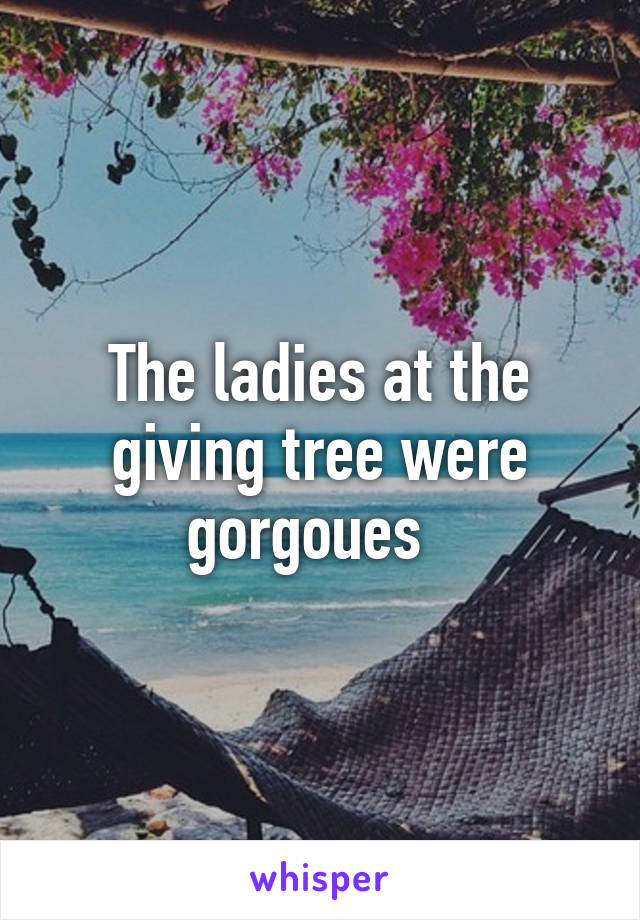 The ladies at the giving tree were gorgoues  