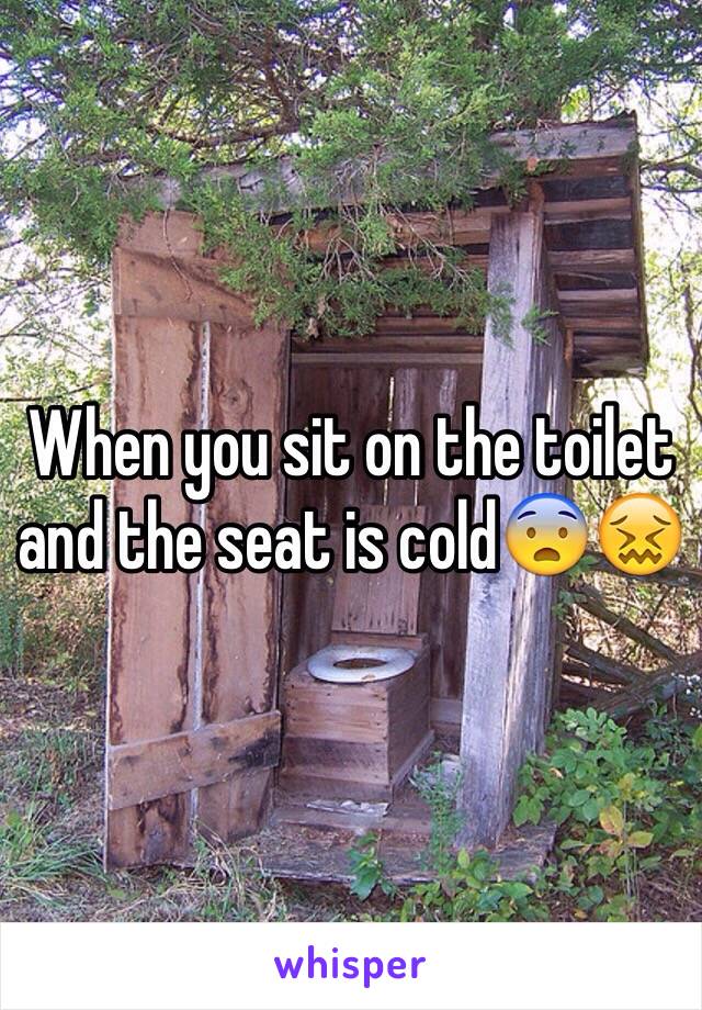 When you sit on the toilet and the seat is cold😨😖
