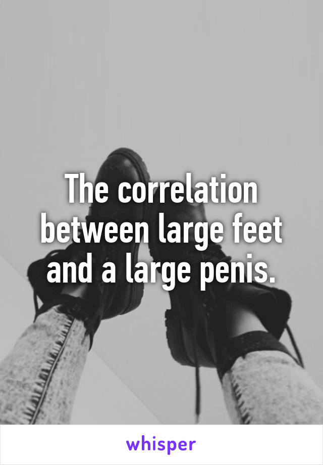 The correlation between large feet and a large penis.
