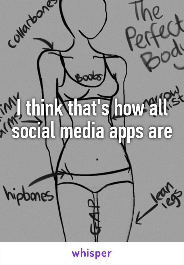 I think that's how all social media apps are 