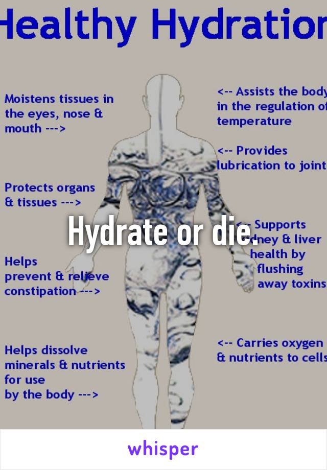 Hydrate or die.