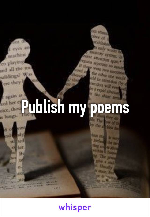 Publish my poems