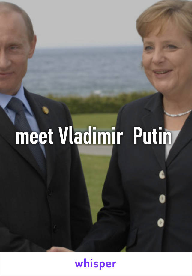 meet Vladimir  Putin 