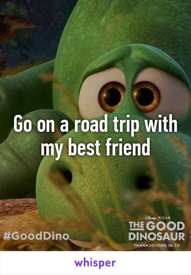 Go on a road trip with my best friend